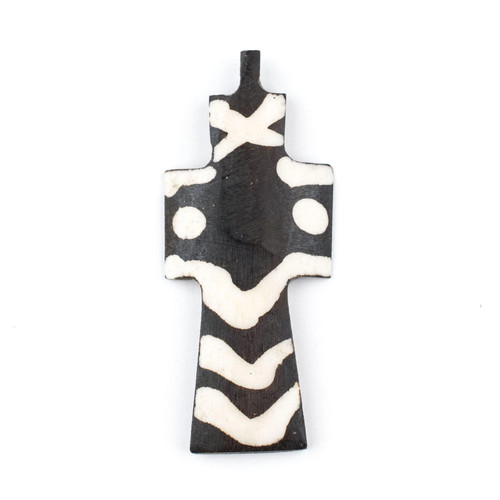 Ciondolo croce osso - , batik