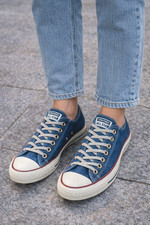 Converse blu jeans basse tg 44