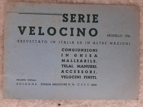 Serie velocino modello 1936 - modello,