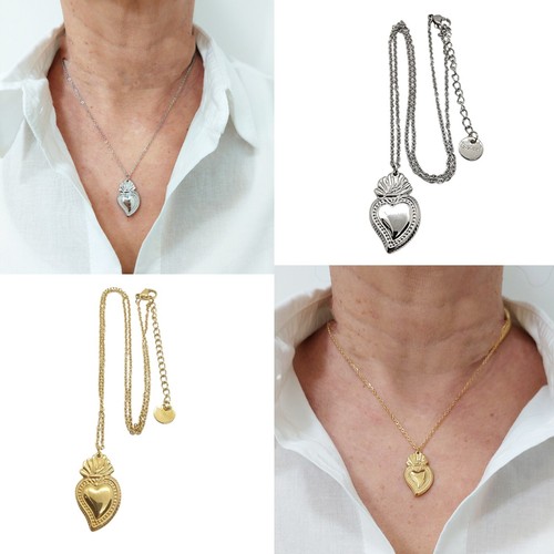 Collana sacro cuore - collana, in