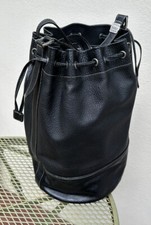 GIANFRANCO FERRE Black Bucket Bag Leather 1990 Vintage Made In Italy Stunning?