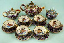 Alfredo Santarelli Gualdo Tadino Servizio da tè caffè ceramica lustro primo 1900