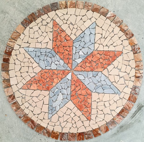 Antica roma rosone mosaico - roma",
