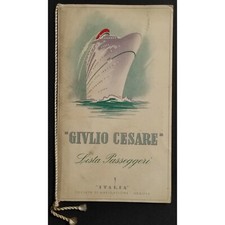 Motonave Giulio Cesare "Italia" - Viaggio n. 43 - Lista Passeggeri
