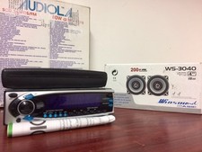 Audiola Stereo Auto Completo Di Coppia Autoparlanti, Frontalino Estraibile