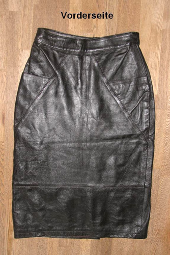 Gonna pelle nera nappa - pelle,