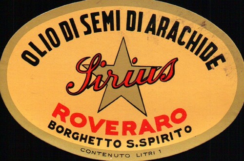 Etichetta olio semi - semi, di