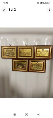 Quadretti foglia oro - su,