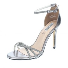 Queen Helena Sandali Con Tacco E Cinturino Grigio - Taglia 40 Scarpe Donna Tacco