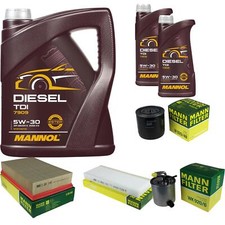 Olio motore 7L MANNOL Diesel TDI + FILTRO UOMO per NISSAN NAVARA D40 2.5 dCi 4WD