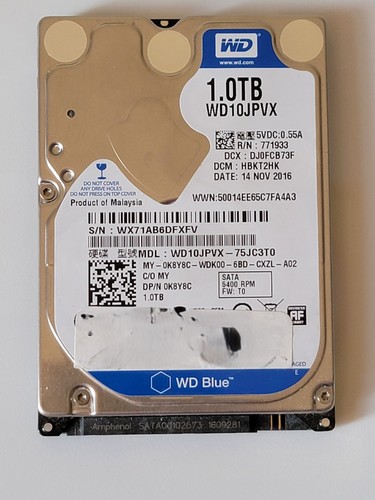 Disco rigido sata blue tb - disco,