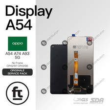 OPPO DISPLAY A54/ A74/ A93 5G CPH2197 2195 ORIGINALE SERVICE NO FRAME NERO TOUCH