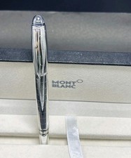 Montblanc Starwalker Roller Check corpo argento + clip penna a sfera I inchiostro nero