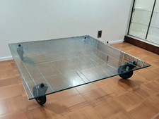 Tavolino da salotto con Ruote - Gae Aulenti per Fontana Arte (originale)