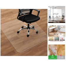 Tappetino Sedia Ufficio 47x47 Pollici PVC Trasparente Antiscivolo Protezione Pavimento