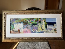 Dipinto Claudio Malacarne, olio su tela paesaggio Con Autentica Misure 20x60