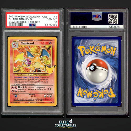 Charizard 102 holo psa - charizard, 10