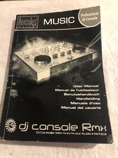 Console Dj Hercules Rmx manuale d'uso istruzioni 2008 libretto
