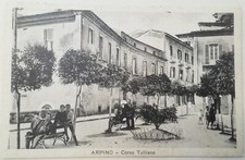 CARTOLINA ARPINO CORSO TULLIANO FROSINONE CIOCIARIA ANIMATA PAESAGGISTICA C1