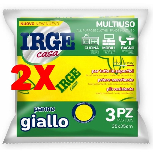 Irge panni multiuso gialli - 2, x