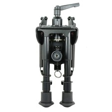 Bipiede Fucile Girevole Regolabile 6-9'' Pieghevole Dentellato Gambe Perno Inclinazione per Caccia