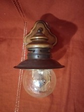 APPLIQUE  DA BARCA VINTAGE ORIGINALE ANNI '70 IN VETRO DI MURANO LEGNO E OTTONE