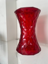 Tavolino/sgabello Mod. Stone  ditta Kartell policarbonato colore Rosso. 