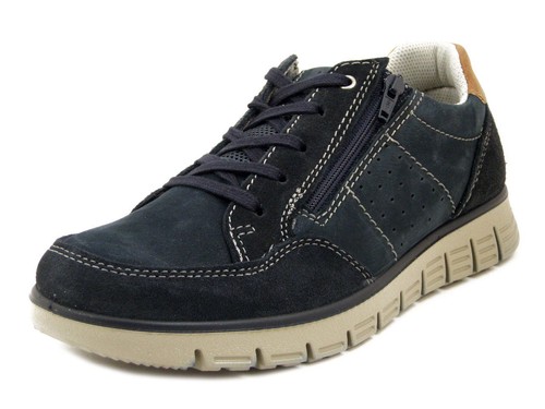 Sneakers uomo pelle blu - sneakers,