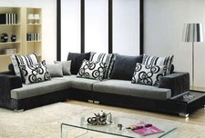 DIVANO SALOTTO MEGA SOFA TESSUTO ANGOLARE SOFA AMERICANO SOGGIORNO E CUSCINI ITA