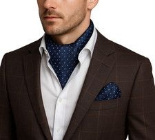 Cravatta sciarpa seta blu navy