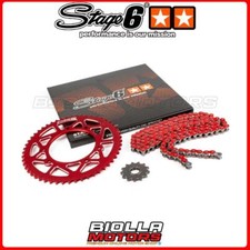 S6-2118833/RE KIT CATENA 13X53 - 420 STAGE6 ALU CNC ROSSO HM CRE/BAJA ENDURO 50C