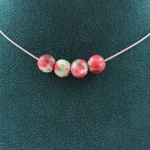 Collana perle diaspro - collana, verde