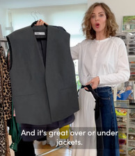 ZARA Trinny Gilet Grigio XS-S