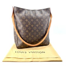 Borsa a tracolla Louis Vuitton Looping GM Monogram Tote Bag M51145 marrone autentica