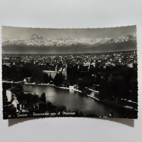 Torino panorama con monviso - torino, il