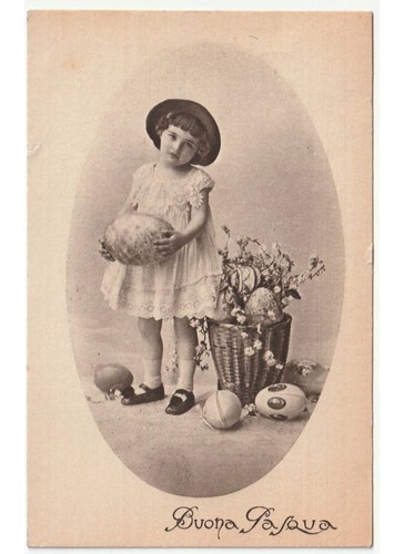 1935 cartolina foto bambina