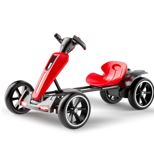 Foldable red pedal kart - red, go