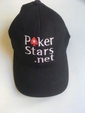 Cappello PokerStars nuovo con visiera colore nero taglia L-XL