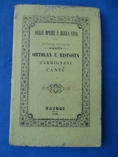 OPERE LEGALI-VITA NICOLA NICOLINI-ESAME FATTO DALL'ORTOLAN-RISPOSTA-NAPOLI 1850