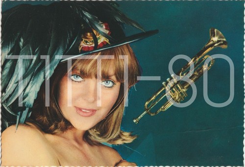 Cartolina ragazza con cappello - cartolina,