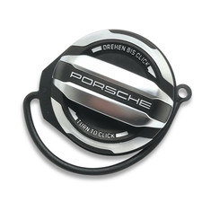 Per Porsche Carburante Tappo Serbatoio Spazzolato Argento Seconda Generazione