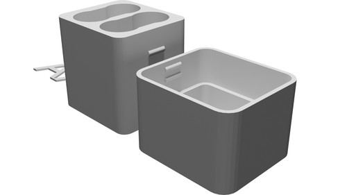 Contenitore porta batterie - contenitore, 4x