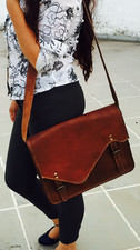 Borsa in vera pelle vintage
