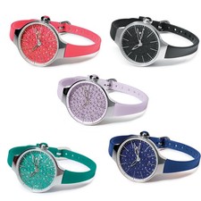 Orologio Donna HOOPS CHERIE DIAMOND Swarovski Silicone Colorato NEW Small