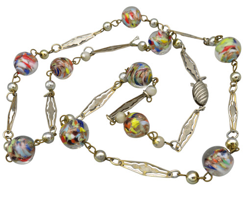 Collana art decò - decò, vetro
