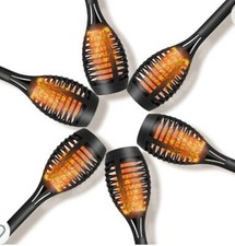 luce led solare da esterno effetto fiamma 6 pezzi
