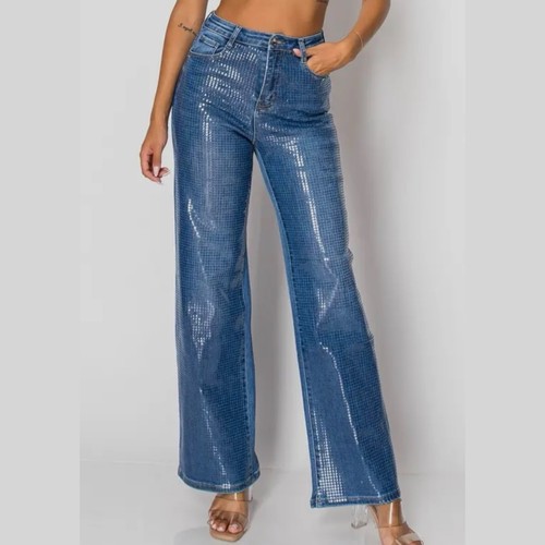 Jeans donna vita alta - , gamba