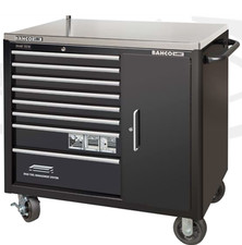 Banco da lavoro carrello portautensili attrezzi 8 cassetti armadio piano inox