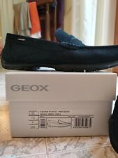 Geox mocassini uomo invernali in pelle scamosciata colore navy taglia 43