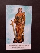 Santino originale holy card Santa Caterina Vergine e Martire Compatrona Alì ME